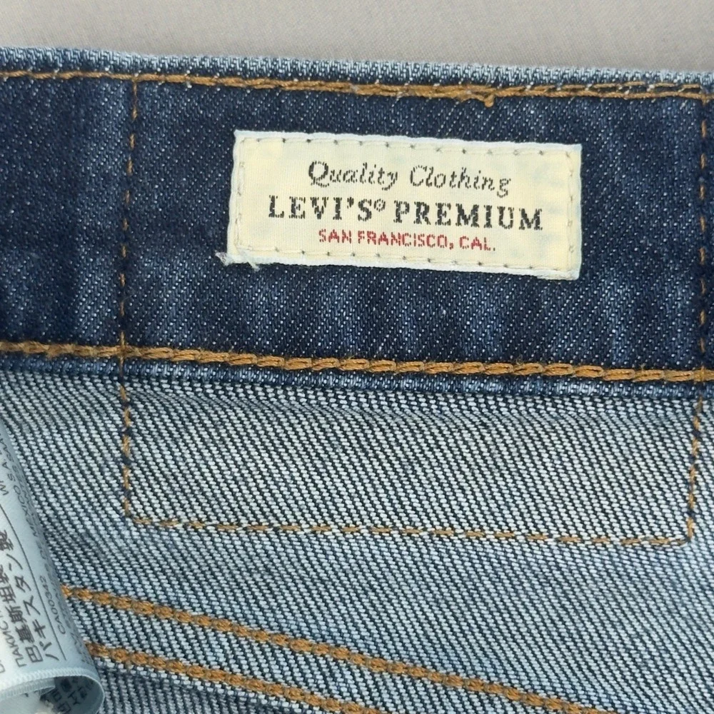 Levi's Premium 512 Slim Taper Mens Jeans 31x32 Big E Stretch Blue 28833-0654